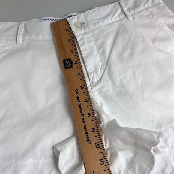 Lauren James Women's Scalloped Hem Poplin Shorts White Size S - New With Tags - Picture 9 of 12